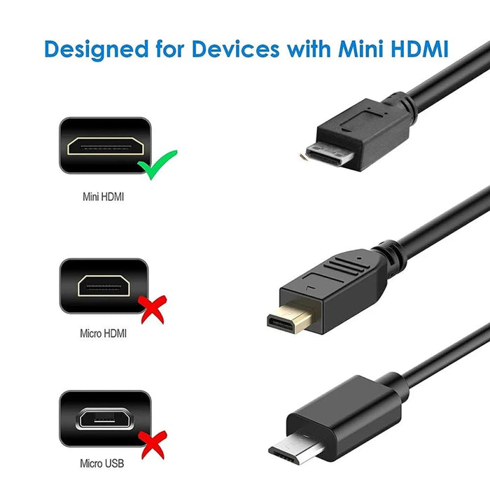 Mini cable HDMI 4K 60Hz HDMI a Mini HDMI 2,0 cable 1 M Mini cable HDMI a HDMI - Quierox - Tienda Online