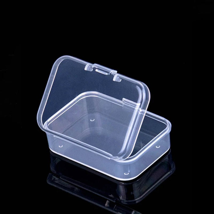 Mini caja de plástico rectangular, translúcida, para guardar joyas, resistente al polvo y sólida. - Quierox - Tienda Online