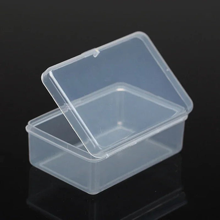 Mini caja de plástico rectangular, translúcida, para guardar joyas, resistente al polvo y sólida. - Quierox - Tienda Online