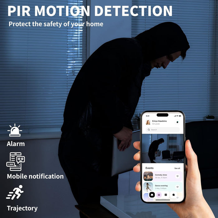 Mini cámara de seguridad 4K HD, visión nocturna a todo color, monitor WiFi, impermeable - Quierox - Tienda Online