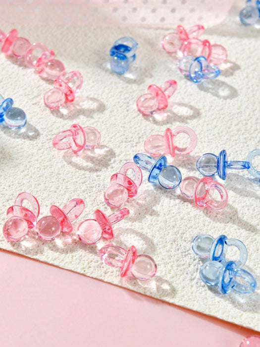 Mini chupetes acrílicos para bebé (50 unidades) para decoración de baby shower - Quierox - Tienda Online