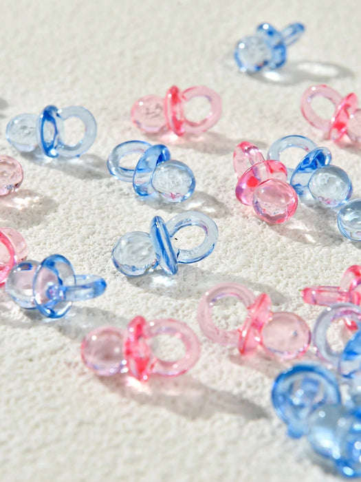 Mini chupetes acrílicos para bebé (50 unidades) para decoración de baby shower - Quierox - Tienda Online