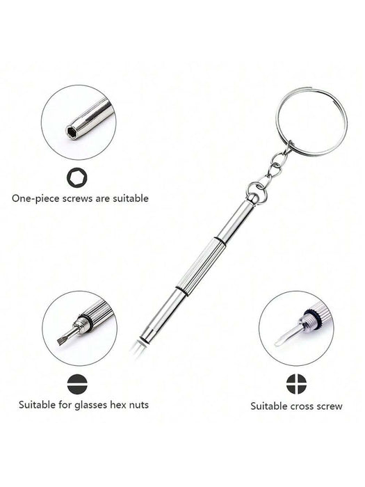 Mini Destornillador De Acero Inoxidable Llavero Reparación De Gafas - Quierox - Tienda Online