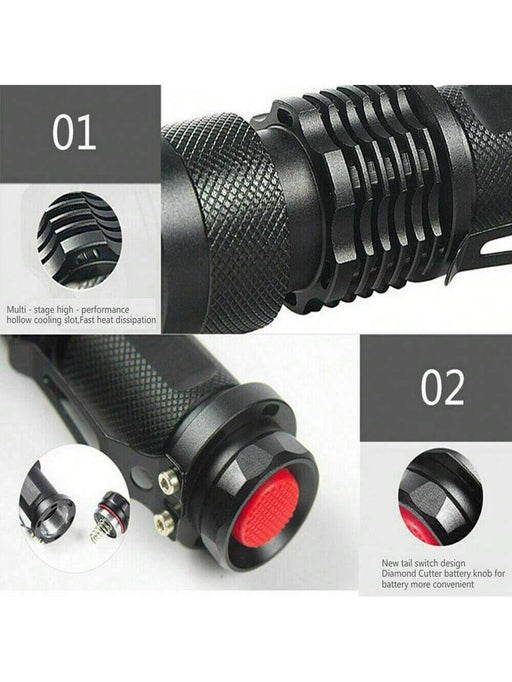 Mini linterna LED UV portátil de 395 nm con 3 modos de iluminación, luz púrpura - negra, reflector - Quierox - Tienda Online