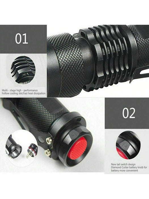 Mini linterna LED UV portátil de 395 nm con 3 modos de iluminación, luz púrpura - negra, reflector - Quierox - Tienda Online