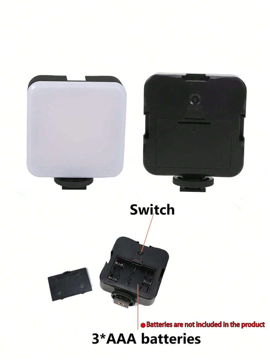 Luz De Anillo Recargable Bicolor Para Selfies - Luz De Relleno Portátil Ajustable Para Teléfono Y Vídeo