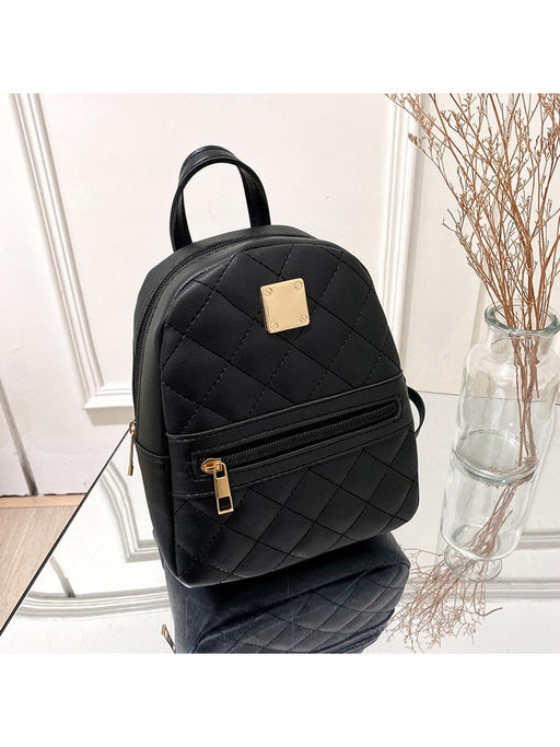 Mini mochila acolchada de moda mochila vintage, minimalista, mini bolso clásico - Quierox - Tienda Online