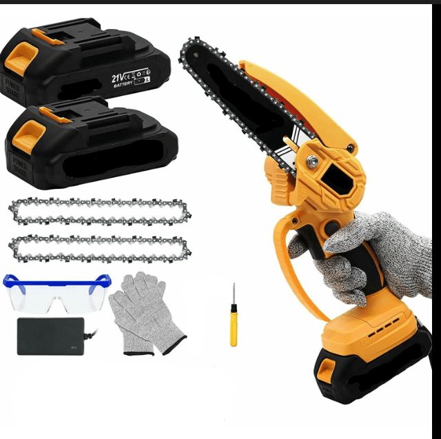 Mini Motosierra Bateria 6 Pulgadas, Motosierra Eléctrica Portátil, para Podar Jardinería - Quierox - Tienda Online