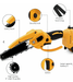 Mini Motosierra Bateria 6 Pulgadas, Motosierra Eléctrica Portátil, para Podar Jardinería - Quierox - Tienda Online