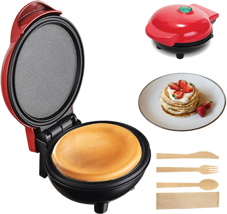 Mini plancha eléctrica redonda antiadherente para preparar tortitas - Quierox - Tienda Online