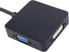 MiniDP a adaptador VGA DVI compatible, 3 en 1 - Quierox - Tienda Online