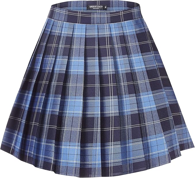 Minifalda plisada a cuadros para uniformes de mujer de Urban Coco - Quierox - Tienda Online