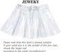 Minifalda transparente plisada brillante para club acampanada con diseño de escamas - Quierox - Tienda Online
