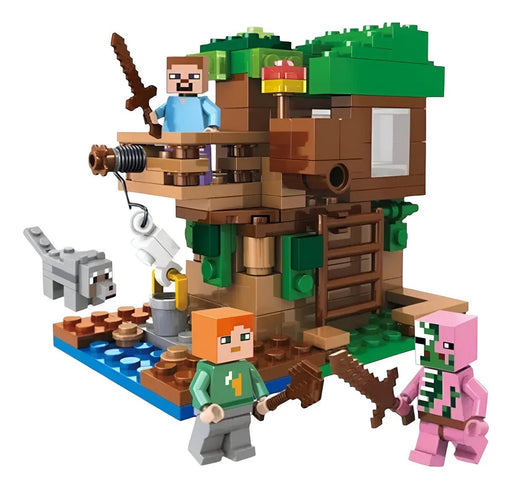 Minifiguras Minecraft Casa Del Árbol Bloques De Construcción 250 Casa En El Árbol - Quierox - Tienda Online
