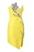 Minivestido con estampado floral de cristal en amarillo - Quierox - Tienda Online