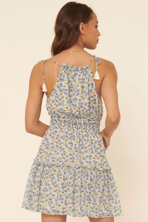 Minivestido veraniego con volantes y estampado floral Botanical Beauty - Quierox - Tienda Online