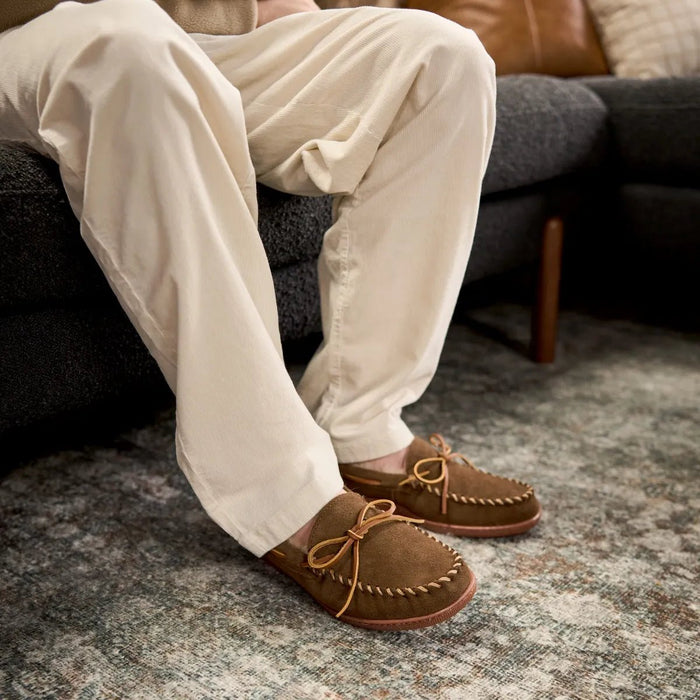 Minnetonka Pantuflas de hombre con suela dura y piel de oveja 3741 - Quierox - Tienda Online