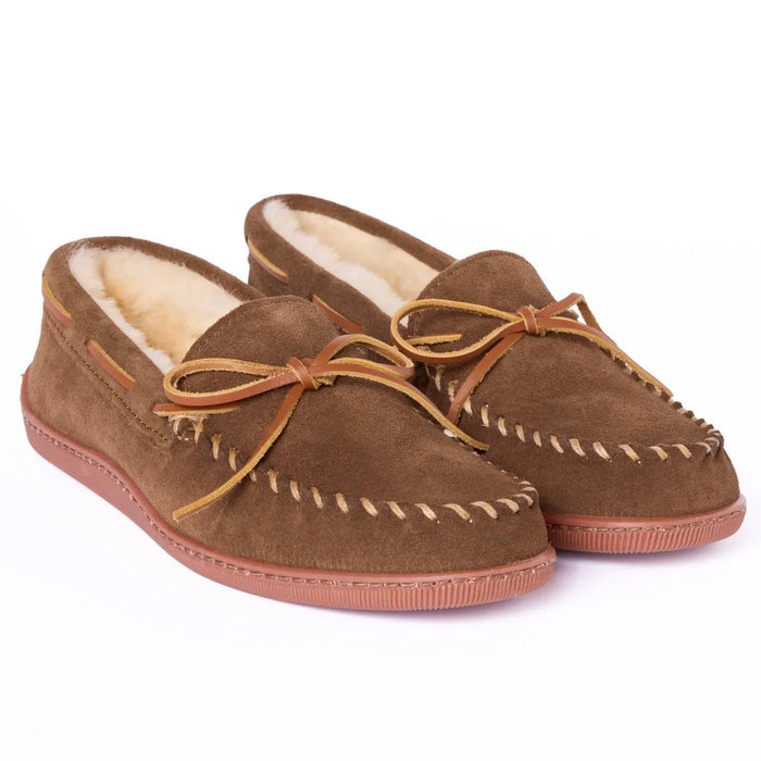 Minnetonka Pantuflas de hombre con suela dura y piel de oveja 3741 - Quierox - Tienda Online