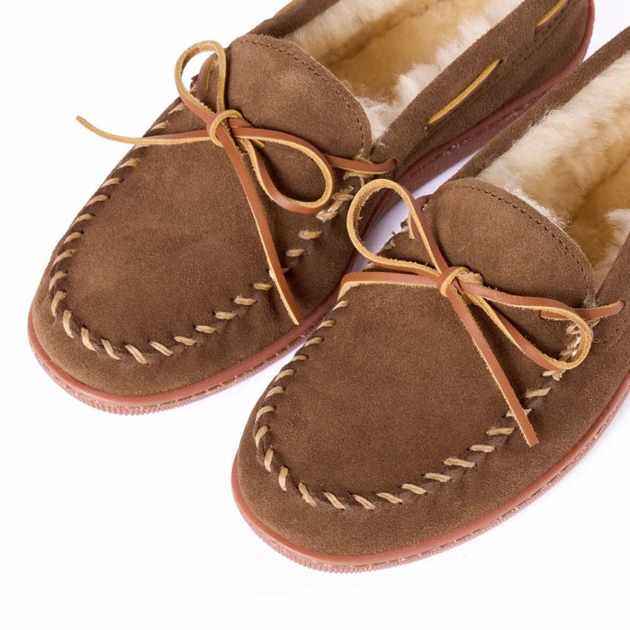 Minnetonka Pantuflas de hombre con suela dura y piel de oveja 3741 - Quierox - Tienda Online