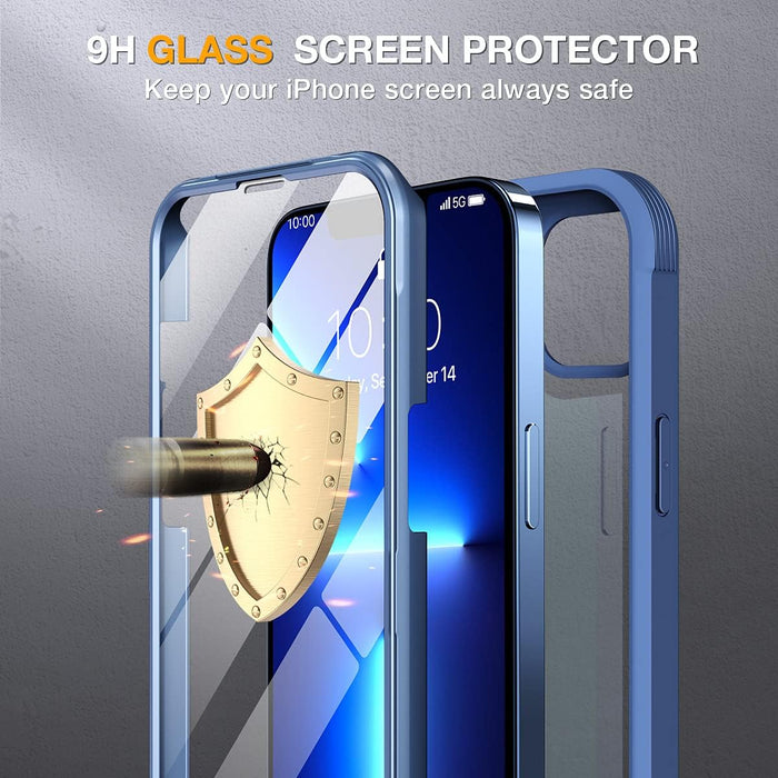 Miracase Case con protector de pantalla de vidrio templado 9H incorporado para iPhone 13 promax - Quierox - Tienda Online