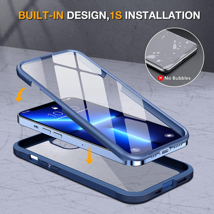 Miracase Case con protector de pantalla de vidrio templado 9H incorporado para iPhone 13 promax - Quierox - Tienda Online