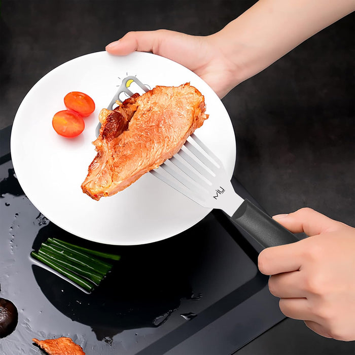 MIU - Espátula de pescado, metal flexible ranurado, espátula ligera para barbacoa - Quierox - Tienda Online
