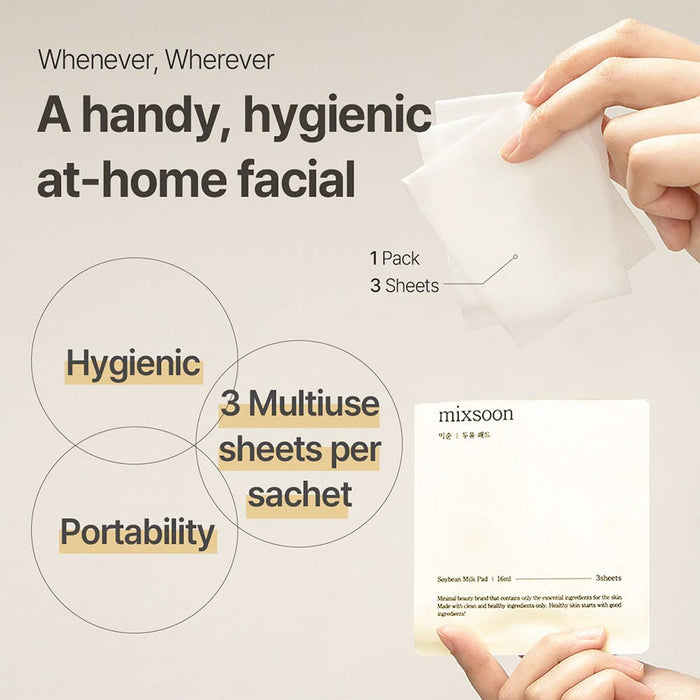 mixsoon 1paq de 3 Almohadilla de leche de soja Almohadilla de hoja de textura lechosa - Quierox - Tienda Online