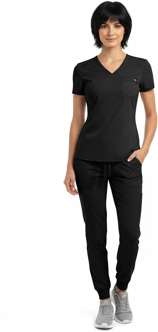 M&M SCRUBS Conjunto de ropa quirúrgica para mujer con cuello en V y elástico - Quierox - Tienda Online