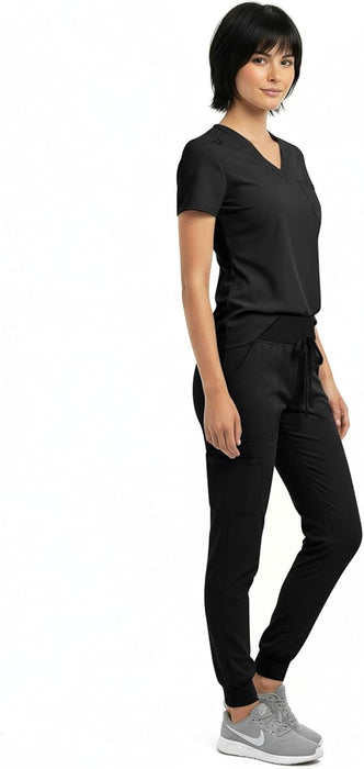 M&M SCRUBS Conjunto de ropa quirúrgica para mujer con cuello en V y elástico - Quierox - Tienda Online