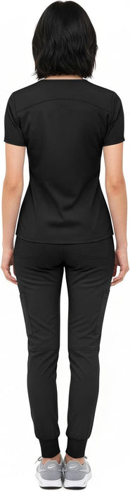 M&M SCRUBS Conjunto de ropa quirúrgica para mujer con cuello en V y elástico - Quierox - Tienda Online