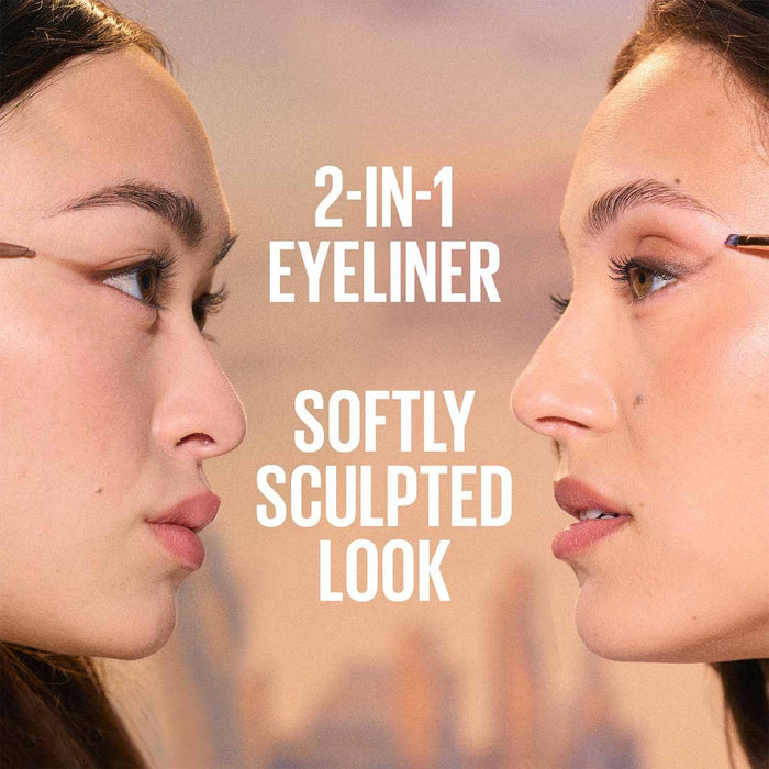 MAYBELLINE Sculpting Stix Lápiz delineador de ojos de doble punta con pincel