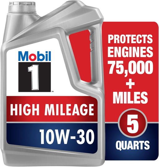 Mobil 1 (120769) aceite de motor para alto kilometraje 5W - 30, 5 cuartos de galón - Quierox - Tienda Online