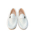 Mocasines blancos con decoración de metal, zapatos planos fáciles de llevar. - Quierox - Tienda Online