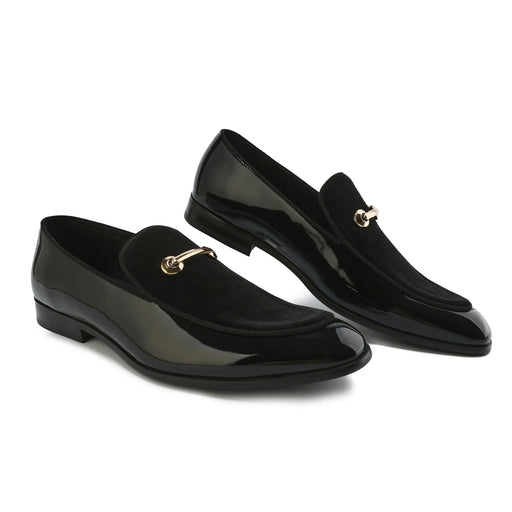 Mocasines de vestir sin cordones de terciopelo y charol - Quierox - Tienda Online