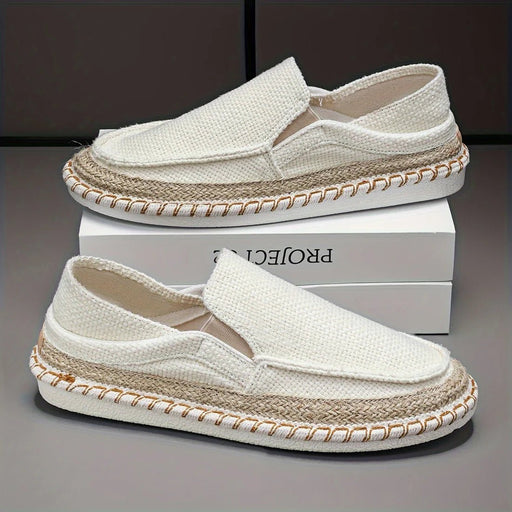 Mocasines minimalista de alpargata lino vacación - Quierox - Tienda Online