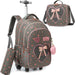 Mochila con ruedas para niñas con ruedas para estudiantes de primaria, mochila de mano - Quierox - Tienda Online
