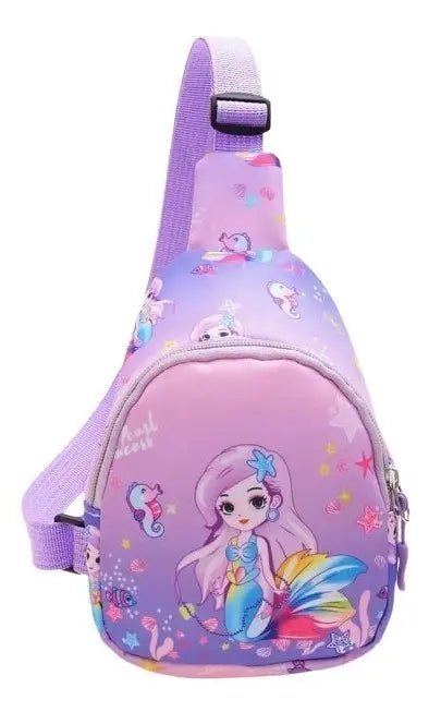 Mochila Cruzada Kawaii Con Diseño de Sirena para Niña - Quierox - Tienda Online