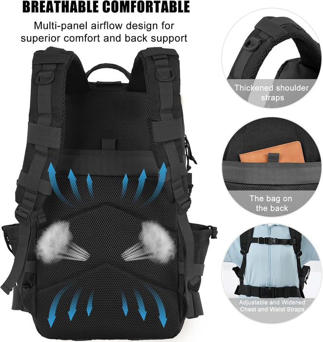 Mochila táctica militar mochila grande día para hombres Molle Army 3 días paquete de asalto - Quierox - Tienda Online