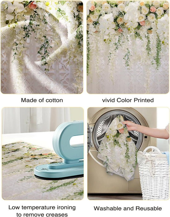 Mocsicka Telón de fondo de pared de flores de boda para sesión de fotos - Quierox - Tienda Online