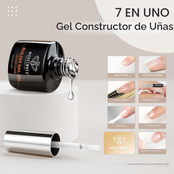 modelones - Gel constructor de uñas, 7 en 1 - Quierox - Tienda Online
