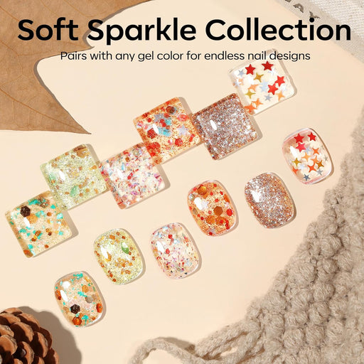 modelones Juego de esmaltes de uñas de gel con purpurina, 6 colores - Quierox - Tienda Online
