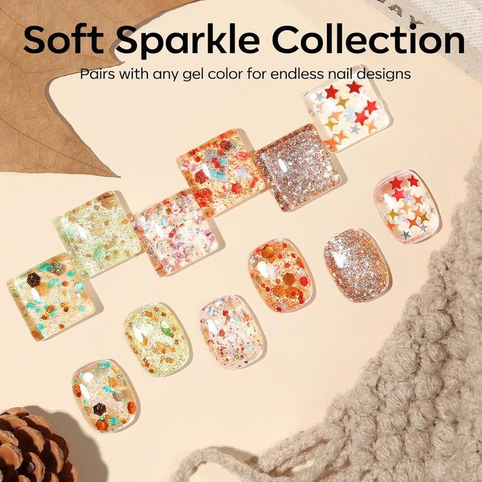 modelones Juego de esmaltes de uñas de gel con purpurina, 6 colores - Quierox - Tienda Online
