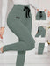 Modelyn Leggings ajustados con cordón y estampado de letras para mujer - Quierox - Tienda Online