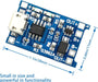 Módulo de carga tp4056 5 V miniUSB 1A 03962A placa de carga de litio - Quierox - Tienda Online