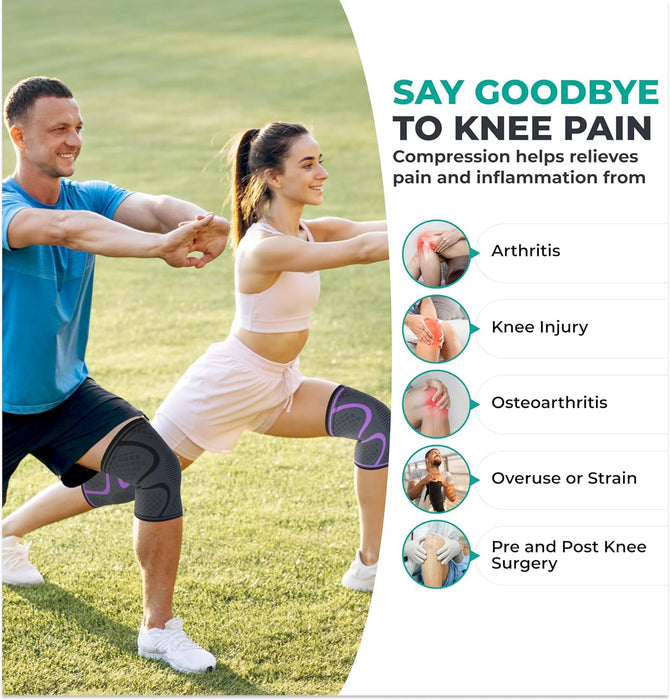MODVEL Juego de 2 rodilleras | Mangas de compresión para hombres y mujeres - Quierox - Tienda Online