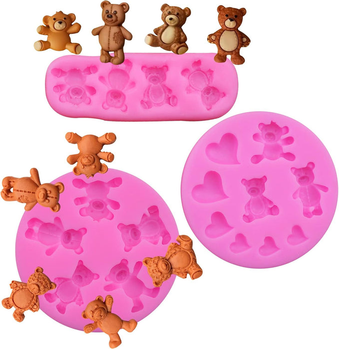 Molde de silicona con forma de oso para fondant - Quierox - Tienda Online