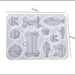 Molde de silicona para hacer placas de perdido para perros y gatos, cara de gato, hueso, pez - Quierox - Tienda Online