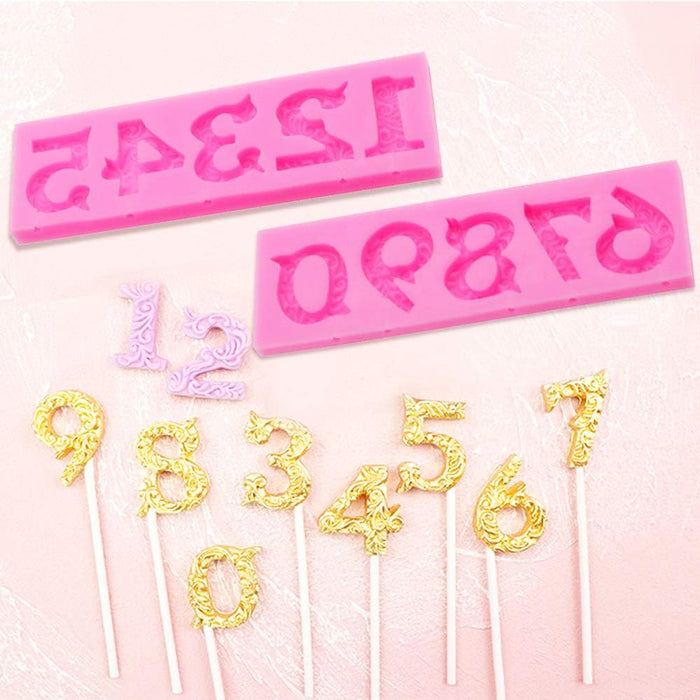 Molde de silicona para números, molde antiadherente 3D - Quierox - Tienda Online