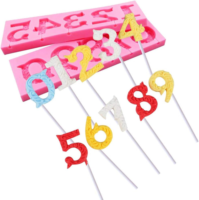 Molde de silicona para números, molde antiadherente 3D - Quierox - Tienda Online