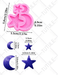 Molde de silicona para pendientes y llavero con forma de luna y estrella brillante - Quierox - Tienda Online